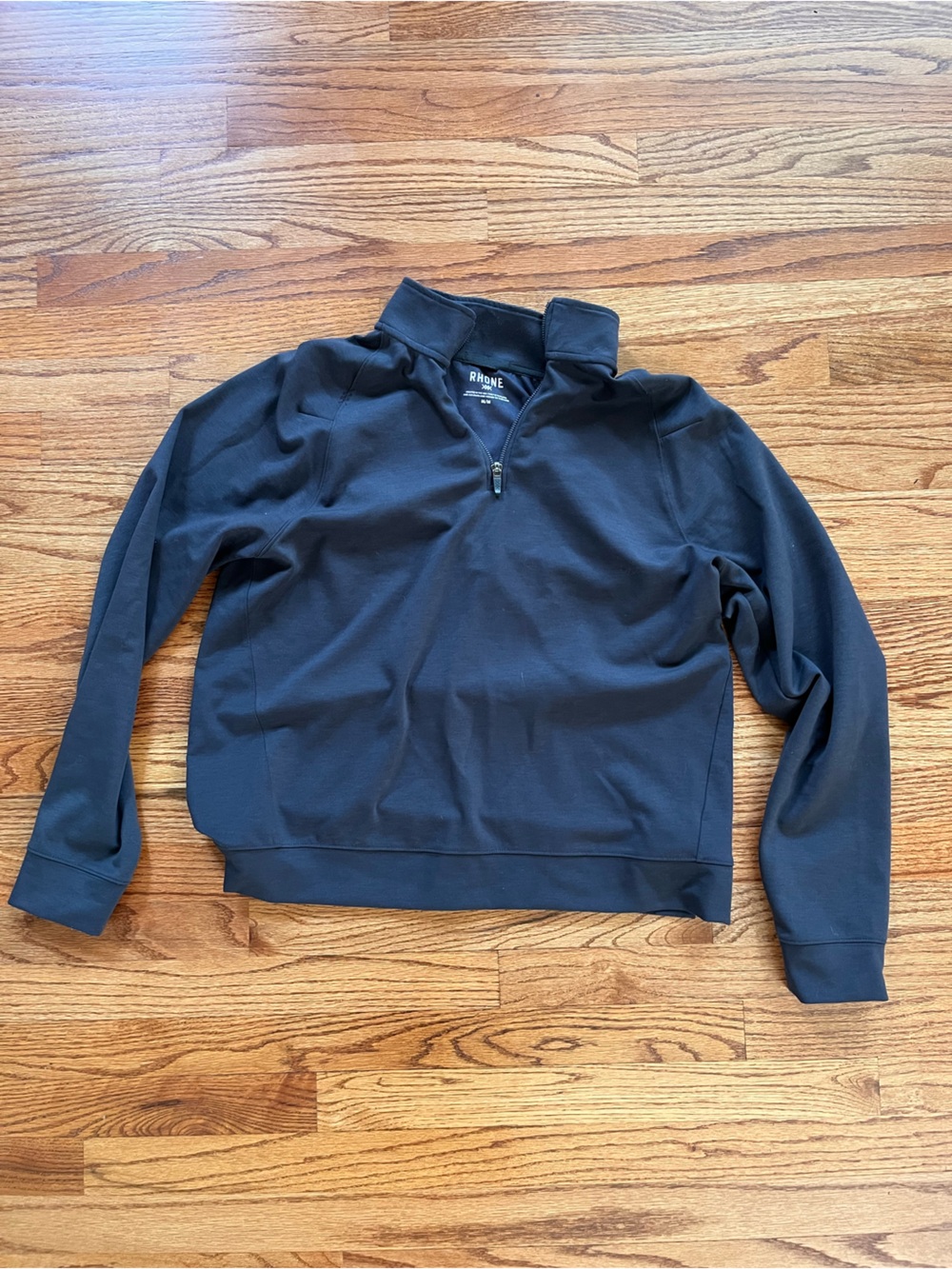 Rhone Men's Black Quarter-Zip Pullover